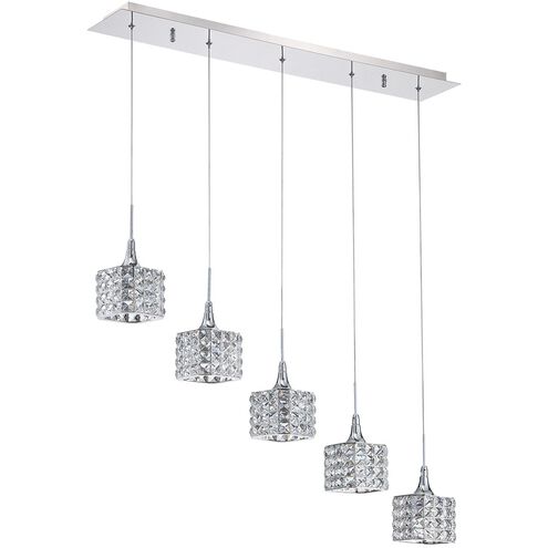 Shimera 5 Light 34 inch Chrome Pendant Ceiling Light
