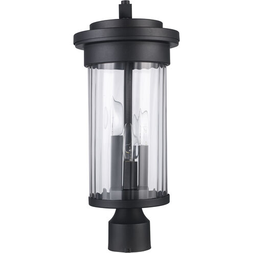 Carmel 3 Light 19 inch Black Outdoor Post Lantern