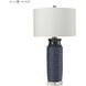 Wrapped Rope 30 inch 150.00 watt Navy with Clear Table Lamp Portable Light in Incandescent, 3-Way