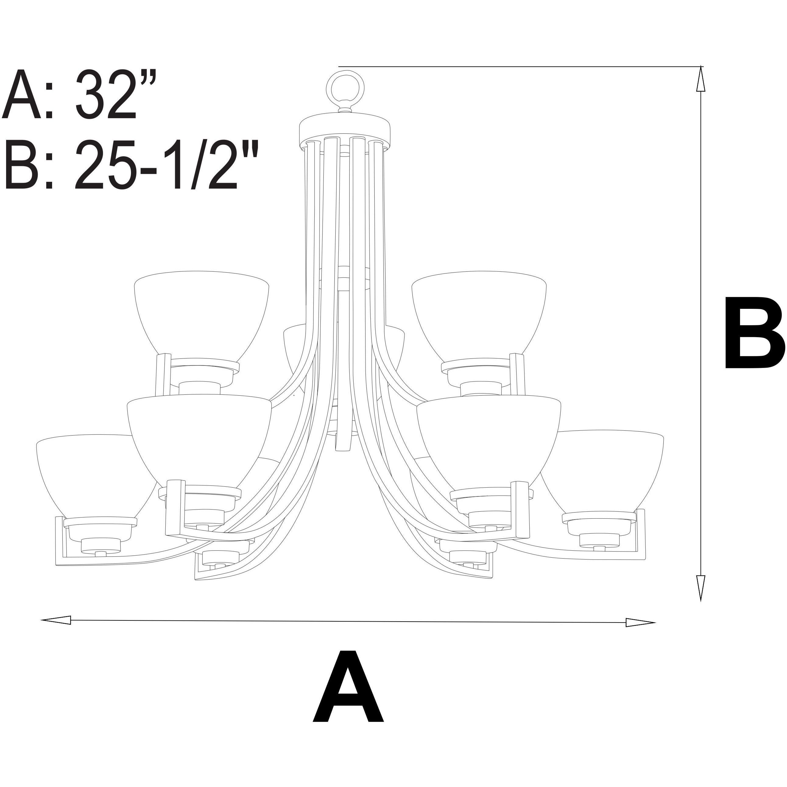 Metropolis LED 32 inch Satin Nickel Chandelier Ceiling Light