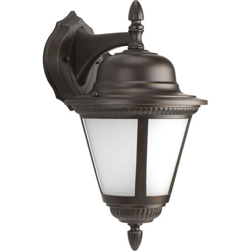 Westport 1 Light 16 inch Antique Bronze Outdoor Wall Lantern in Bulbs Not Included, Energy Star Rated, Frosted Seeded