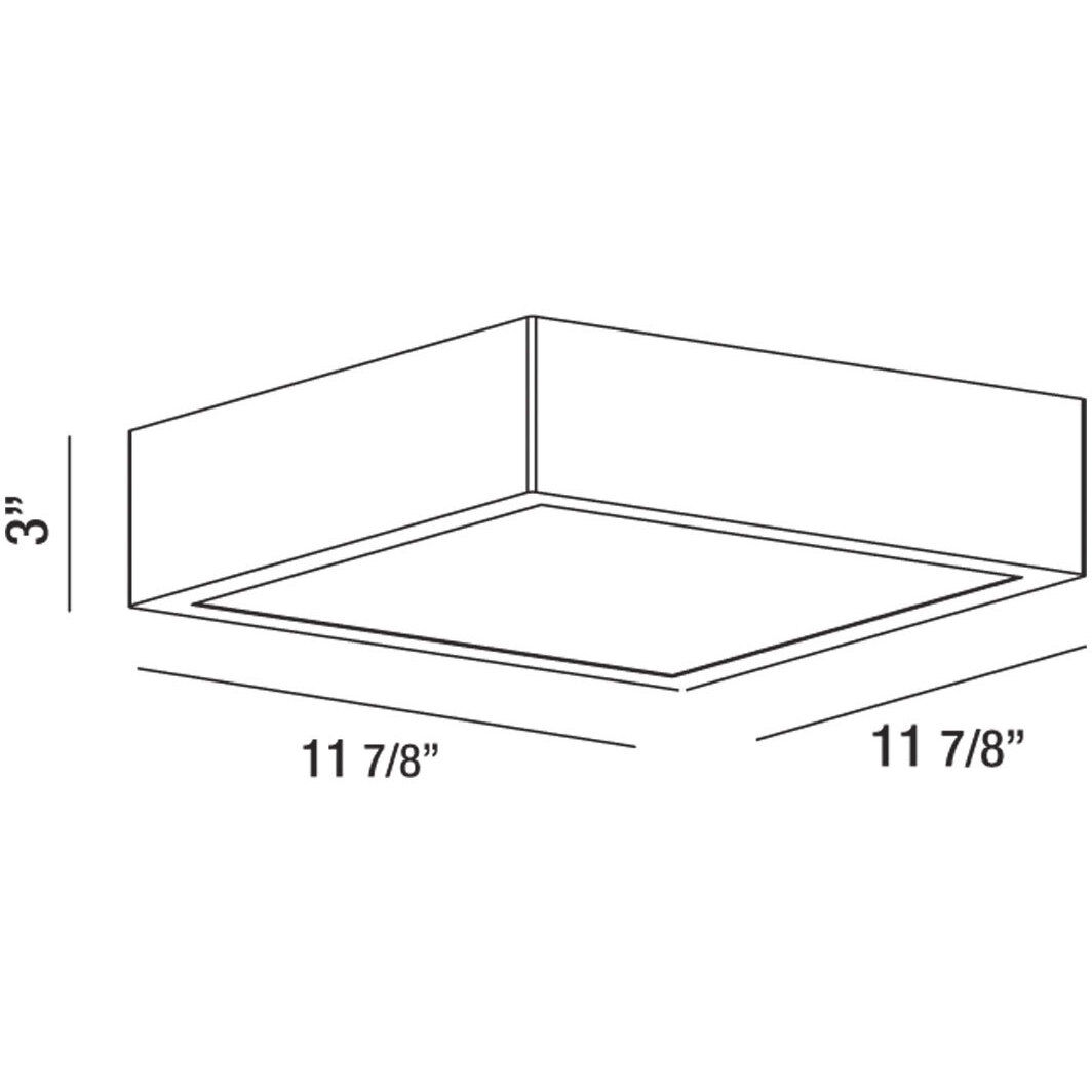 Acara LED 12 inch Chrome Flush Mount Ceiling Light, Large