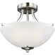Geary 2 Light 13.88 inch Brushed Nickel Convertible Pendant Semi-Flush Ceiling Light