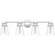 Haverfield 4 Light 33 inch Polished Chrome Bath Light Wall Light