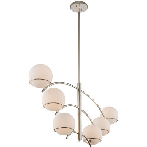 Everett 6 Light 44 inch Polished Nickel Island Light Ceiling Light