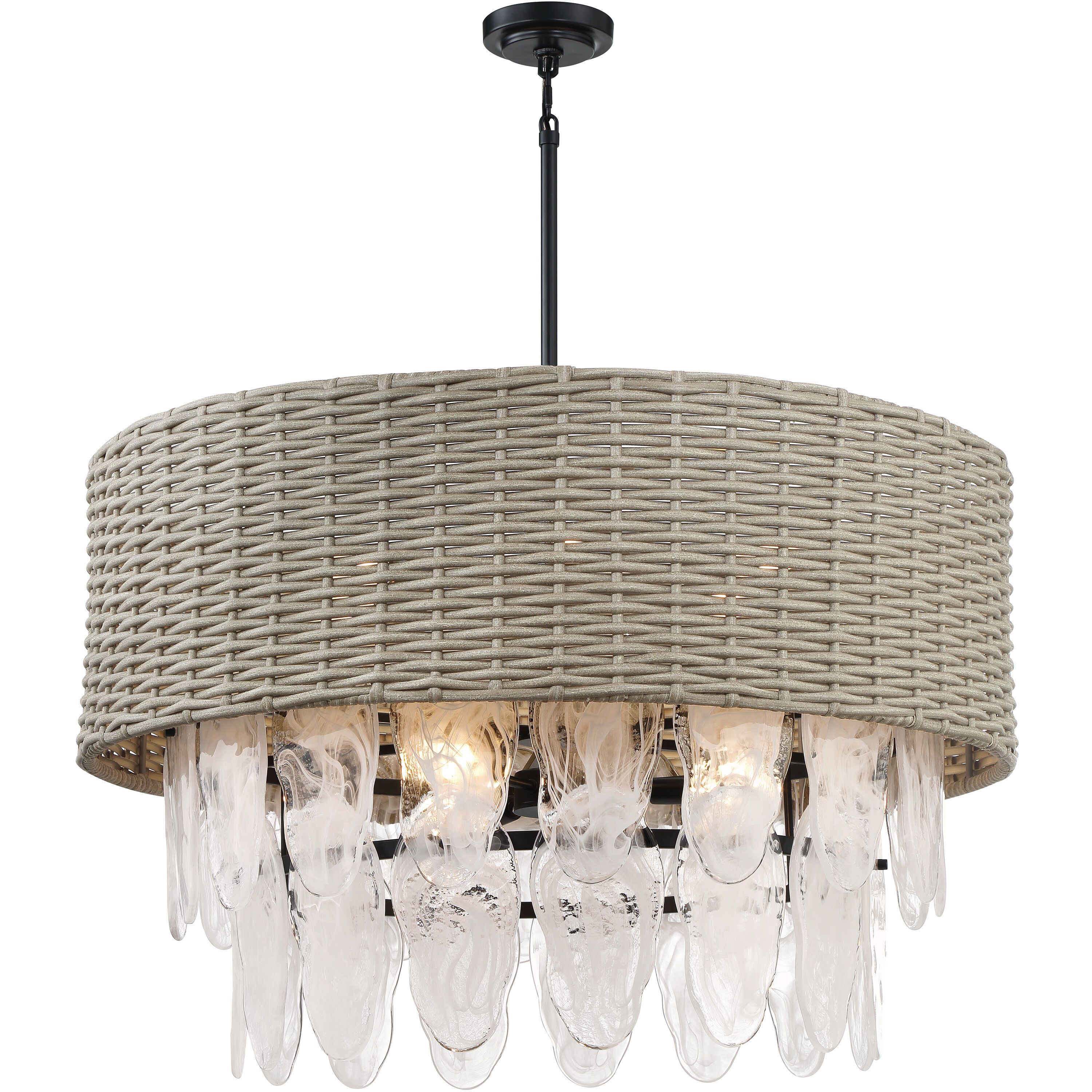 Breakers Isle 9 Light 32.63 inch Coal Pendant Ceiling Light