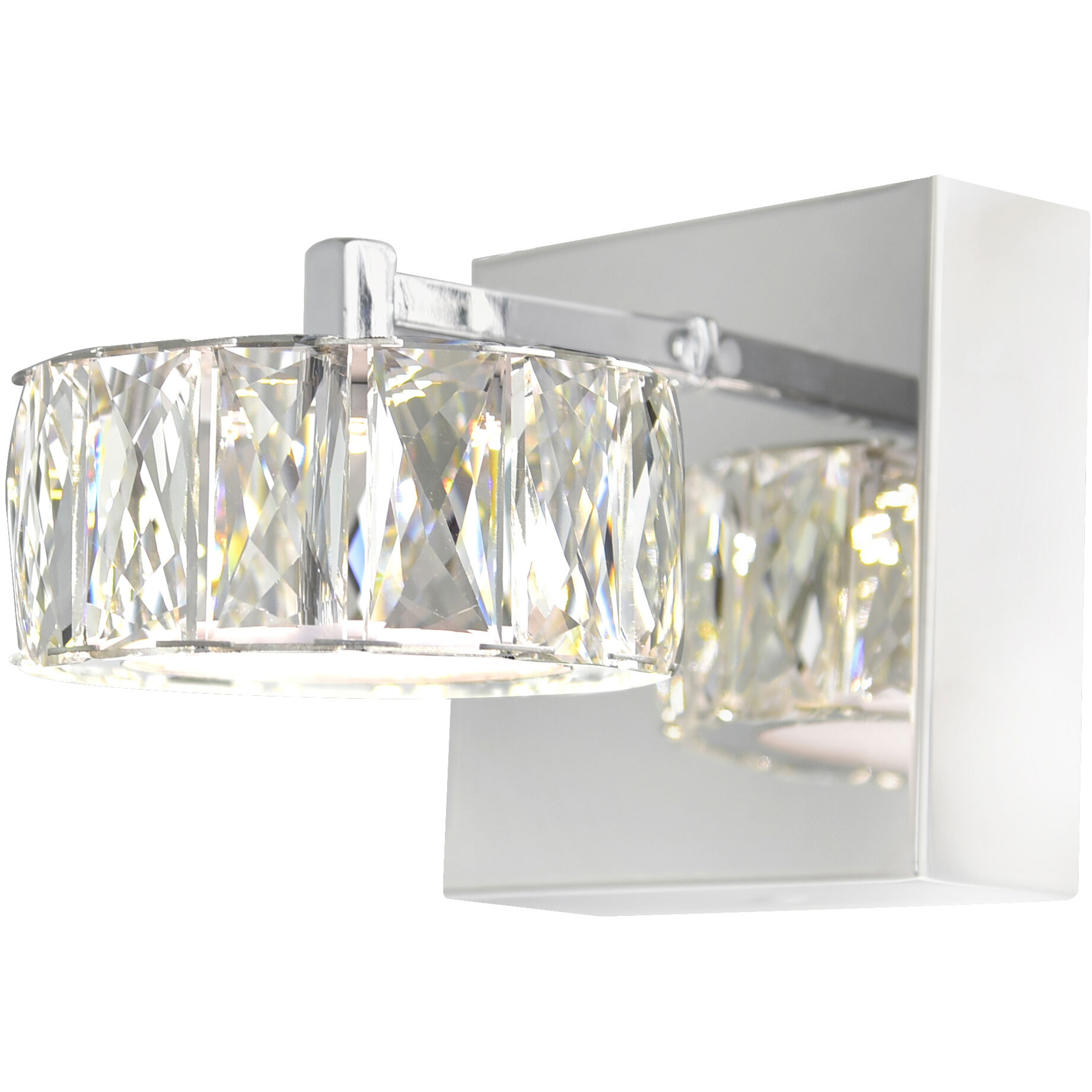 Milan LED 7 inch Chrome Bathroom Sconce Wall Light