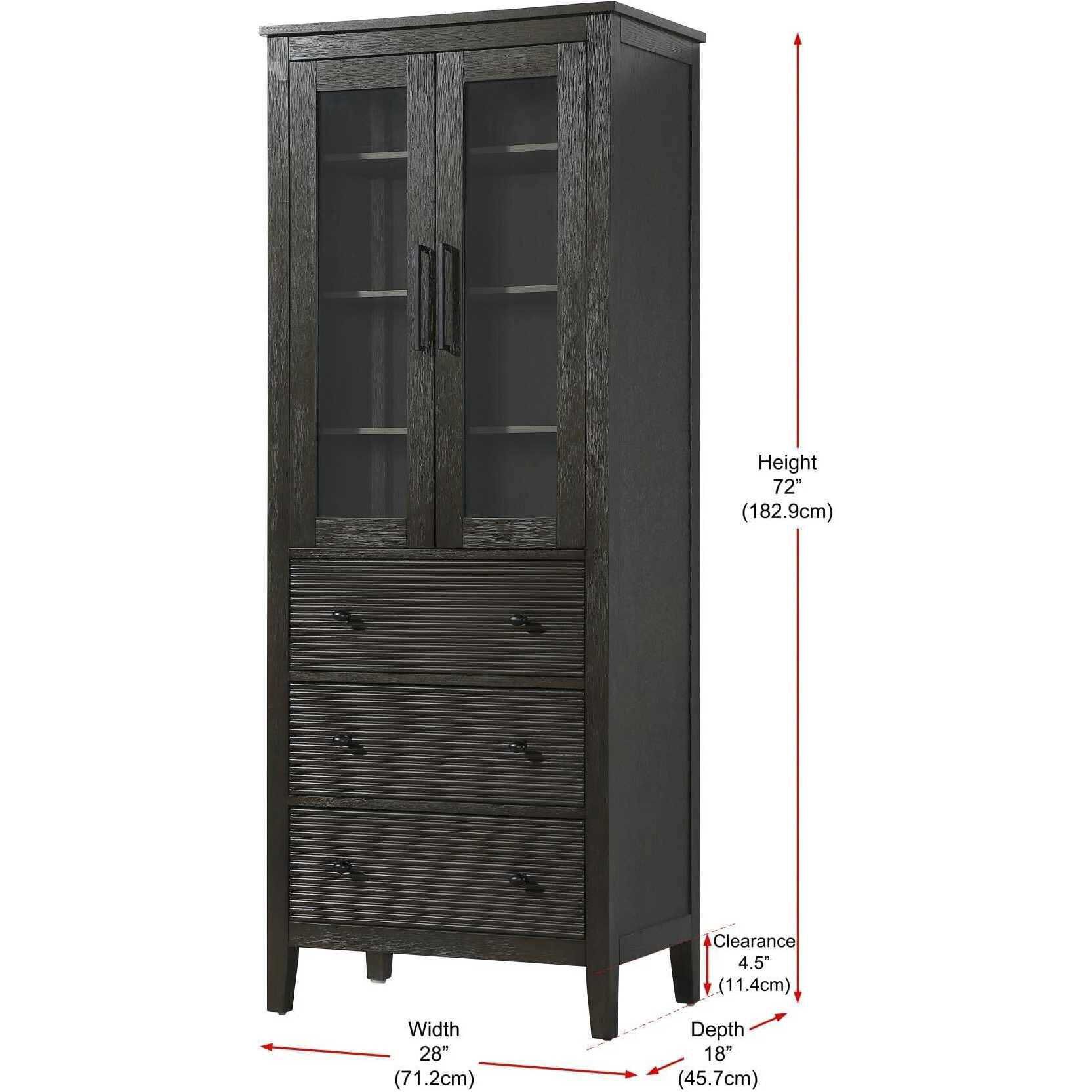 Blakely Chocolate Oak Bathroom Storage Cabinet