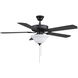 Traditional 52 inch Matte Black Ceiling Fan