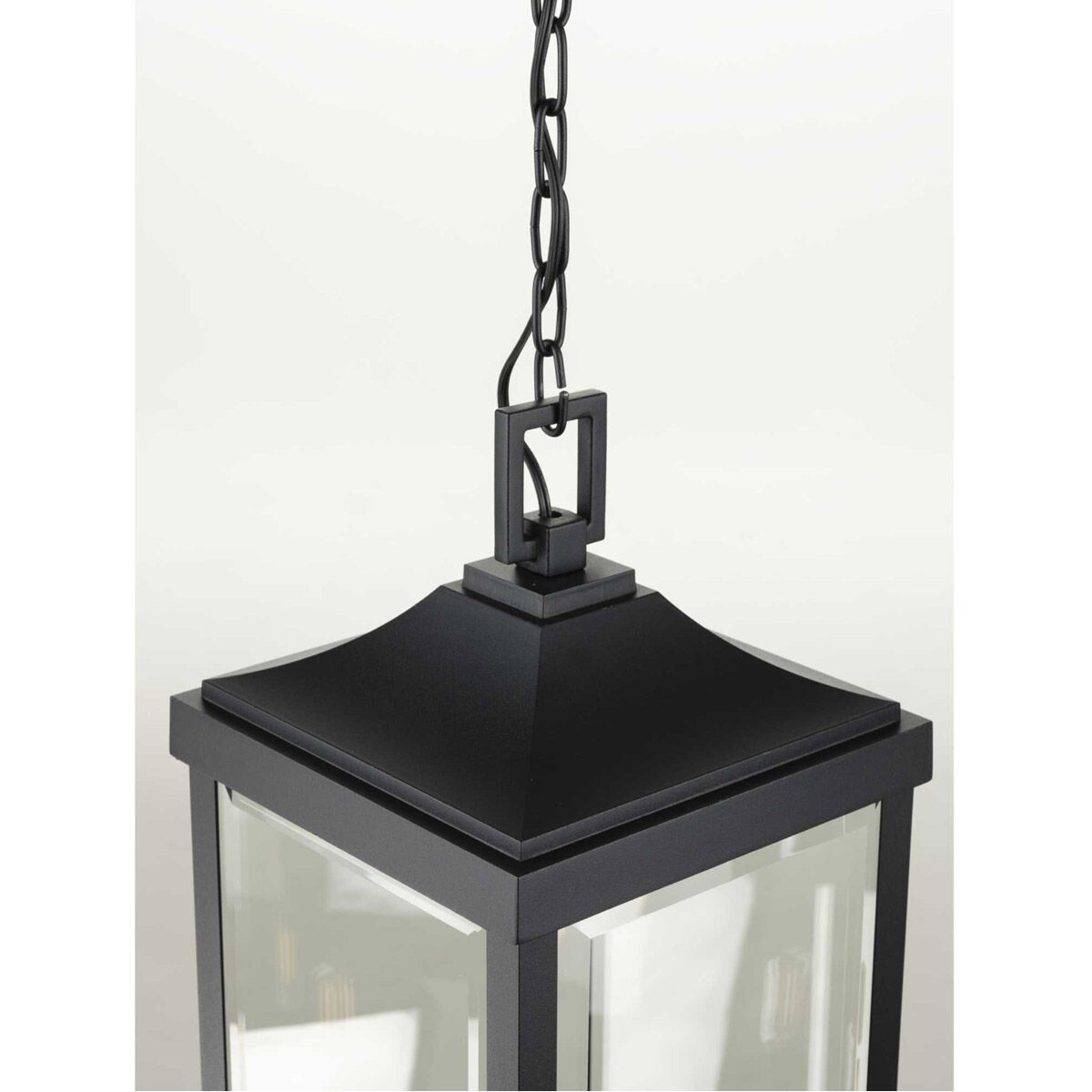 Gibbes Street 3 Light 10 inch Textured Black Outdoor Hanging Lantern, Design Series