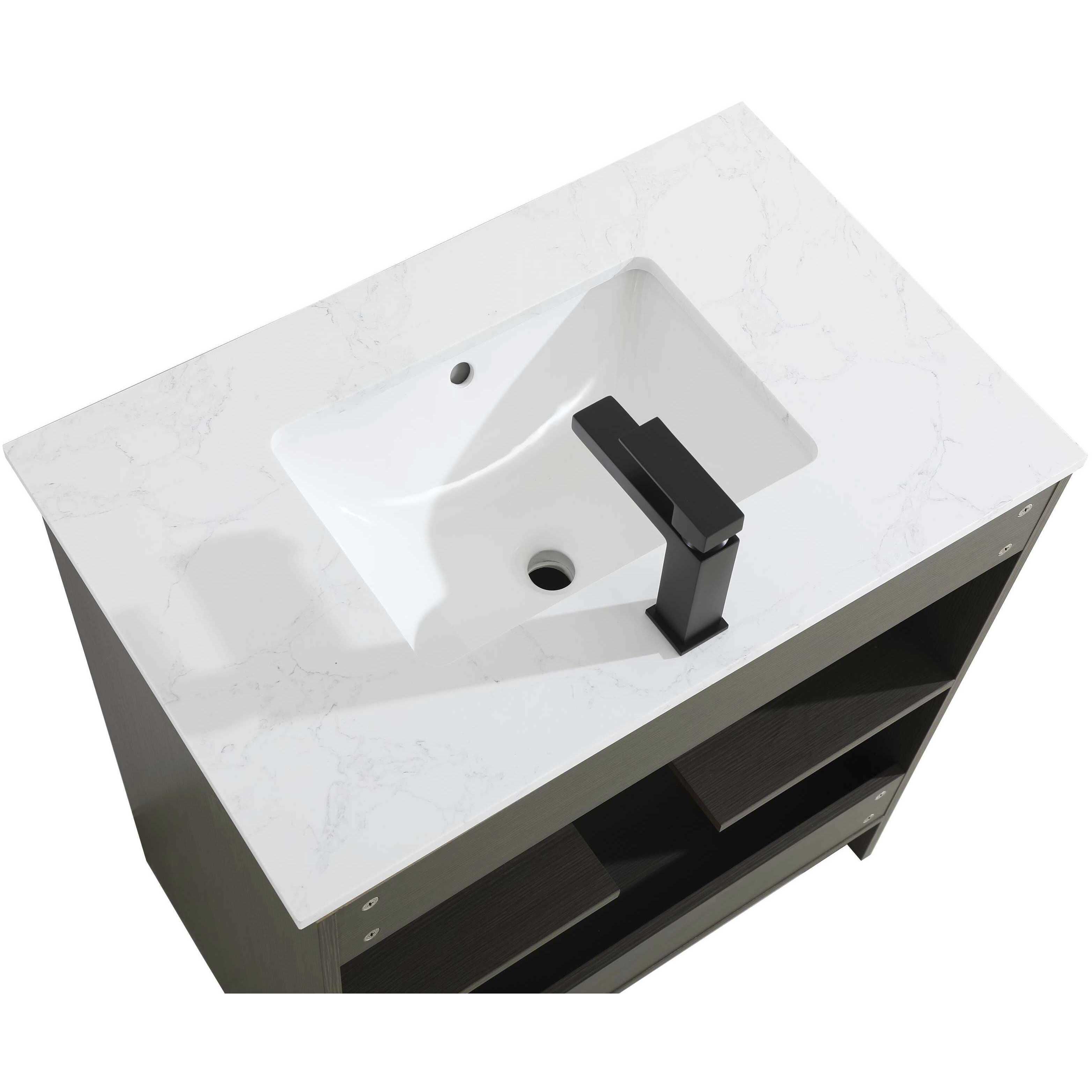 Finnley 30 X 34 inch Mocha Brown Bathroom Vanity Cabinet