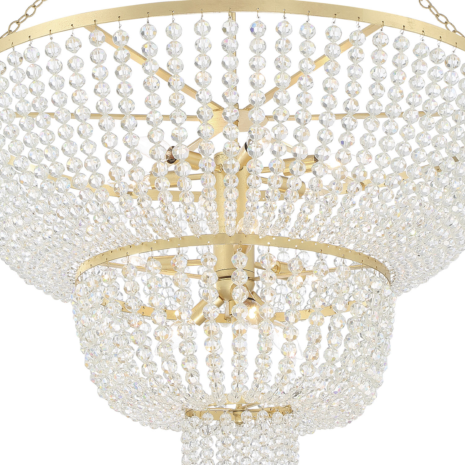 Rylee 12 Light 32 inch Antique Gold Chandelier Ceiling Light