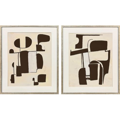 Enigma Brown and Beige and Sepia Framed Art