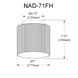 Nadine 1 Light 7 inch Aged Brass Flush Mount Ceiling Light