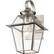 Westover 1 Light 13 inch Brushed Nickel Outdoor Wall Lantern