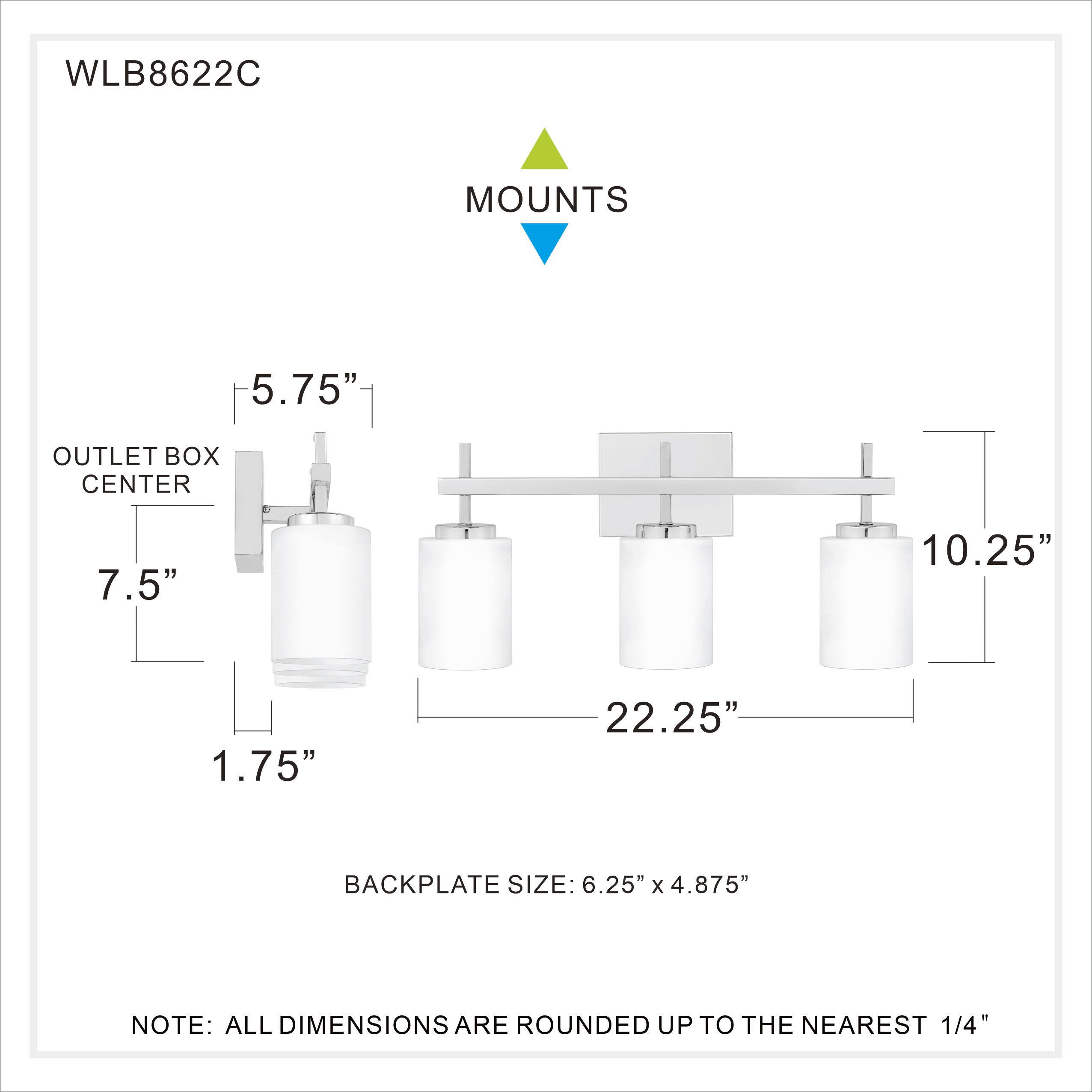 Wilburn LED 22 inch Polished Chrome Bath Light Wall Light