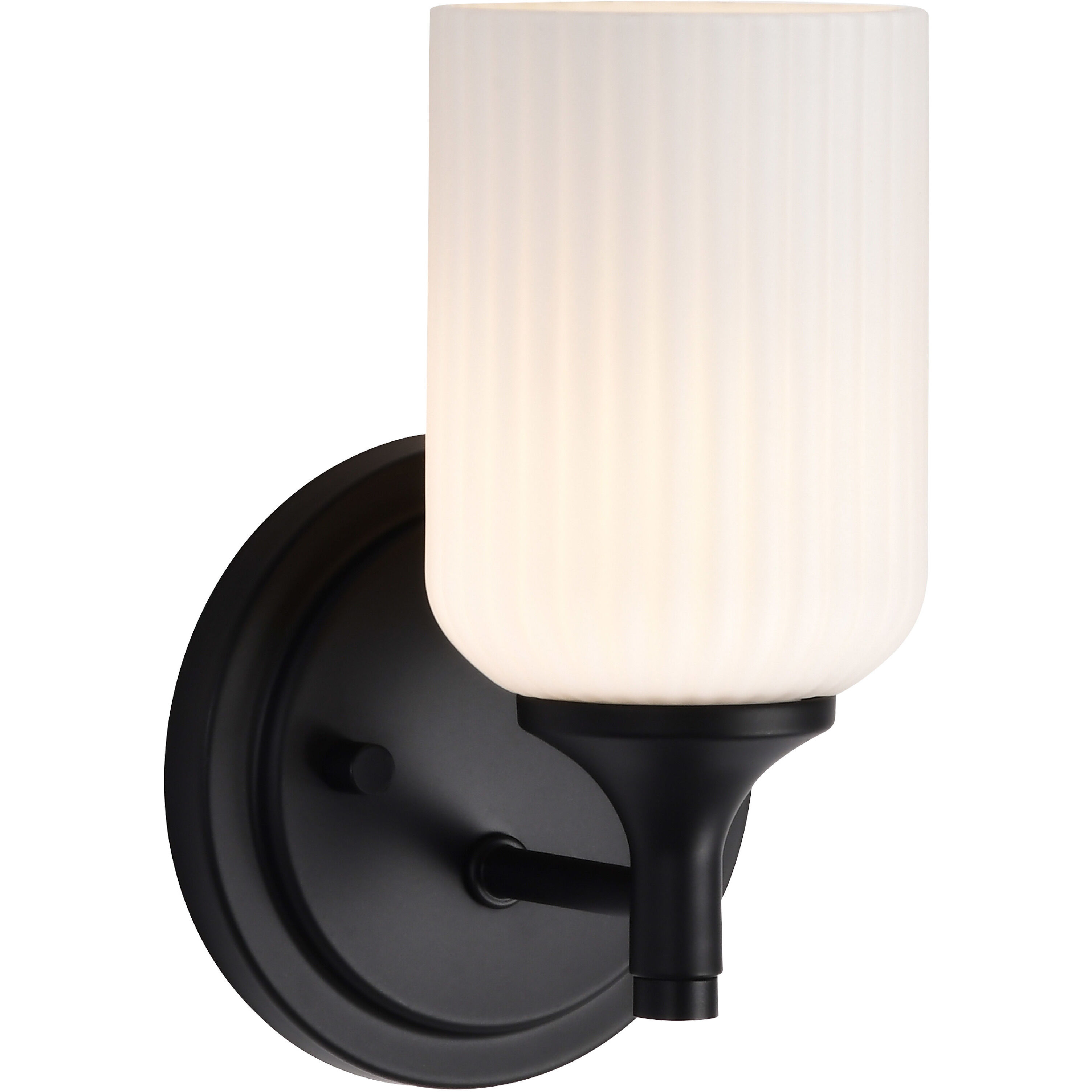 Solara 5 inch Matte Black Vanity Wall Light