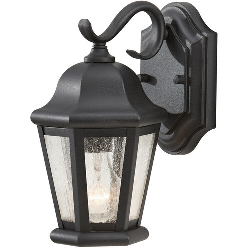 Martinsville 1 Light 10.75 inch Black Outdoor Wall Lantern, Small