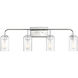 Logan 4 Light 32 inch Chrome Bath Bar Wall Light