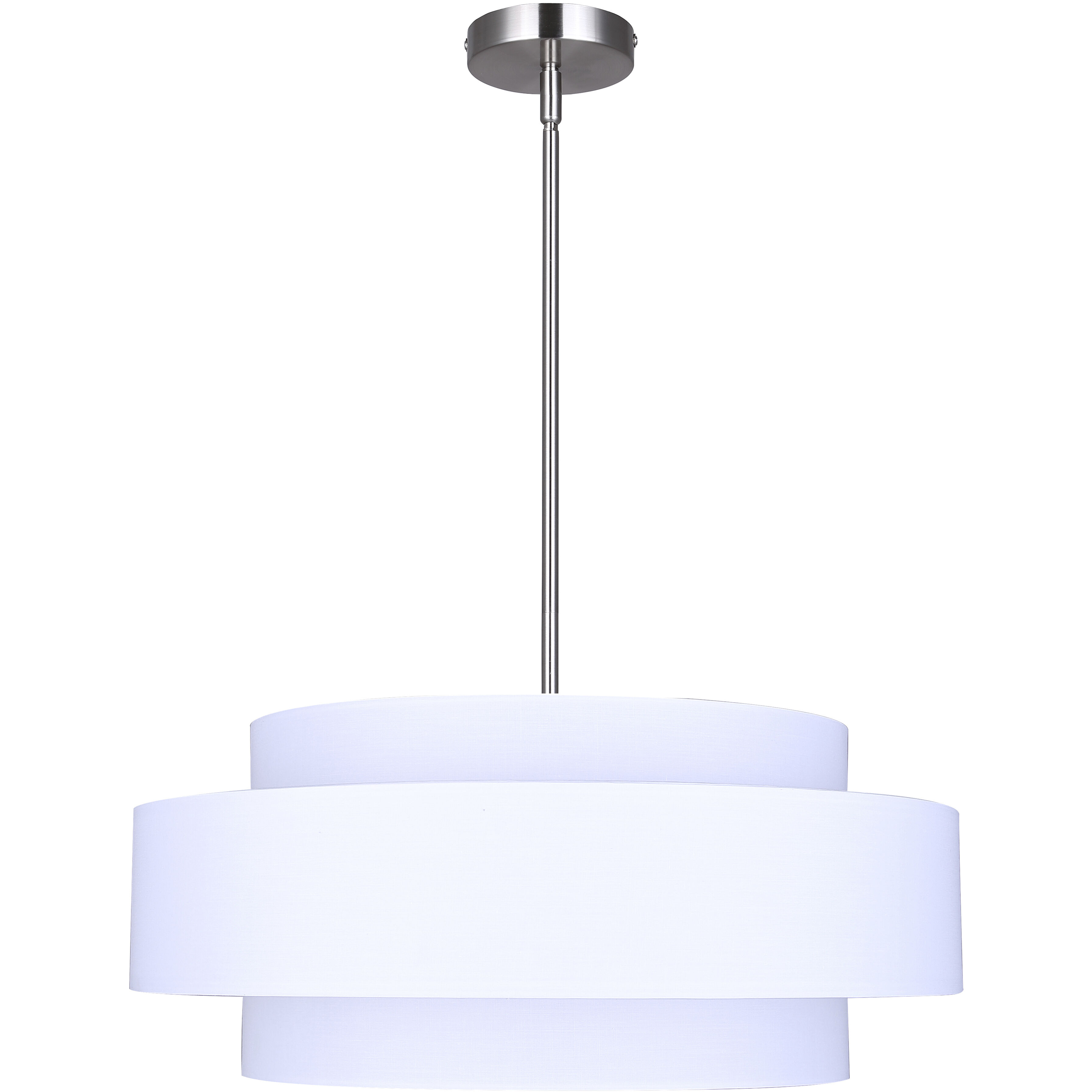 Landra 3 Light 22 inch Brushed Nickel Chandelier Ceiling Light
