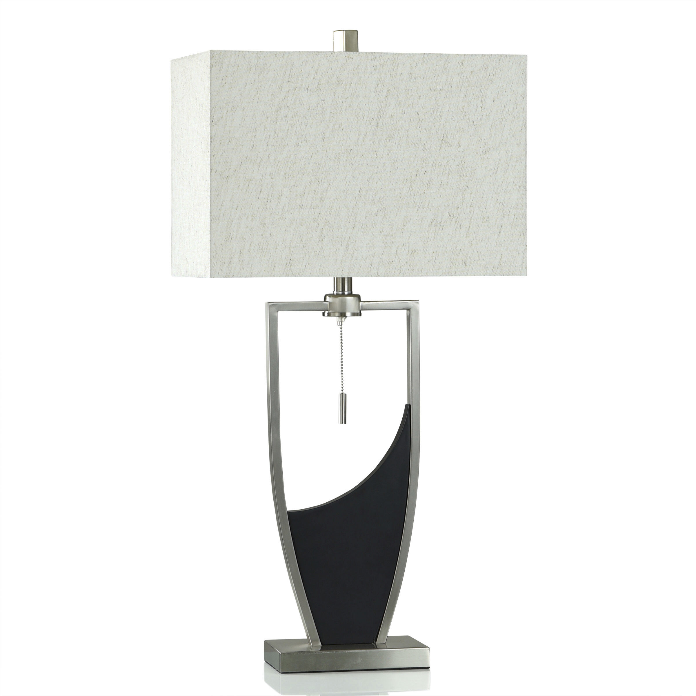 Black and store silver table lamps