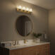 Merry 4 Light 30 inch Brushed Gold Bath Vanity Wall Light