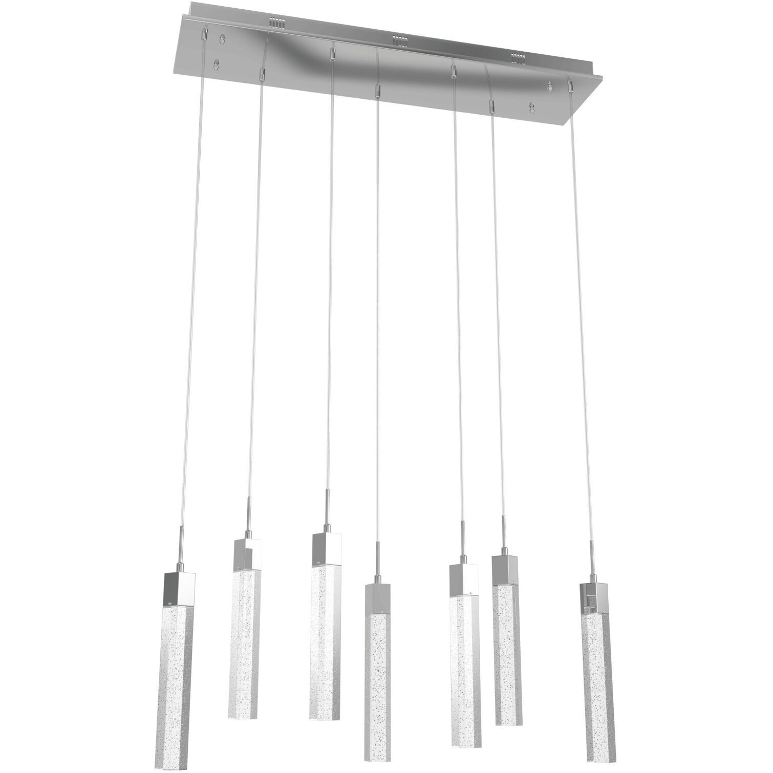Original Glacier Avenue LED 11 inch Polished Chrome Multi Port Pendant Ceiling Light in Bubbled