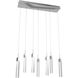 Original Glacier Avenue LED 11 inch Polished Chrome Multi Port Pendant Ceiling Light in Bubbled