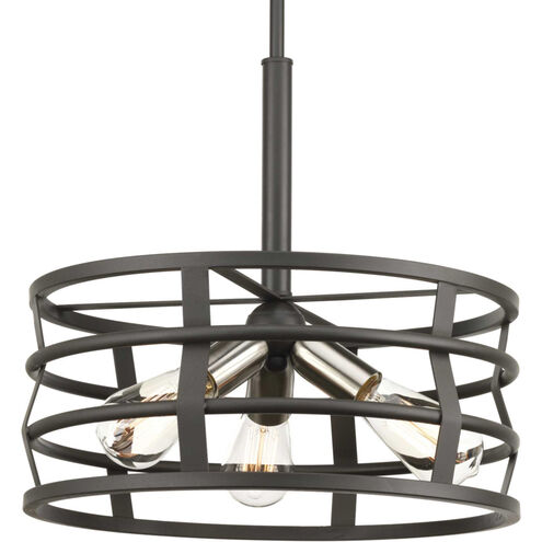 Remix 3 Light Graphite Pendant Ceiling Light, Design Series