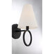 Compton 1 Light 6 inch Matte Black Wall Sconce Wall Light, Lighting One