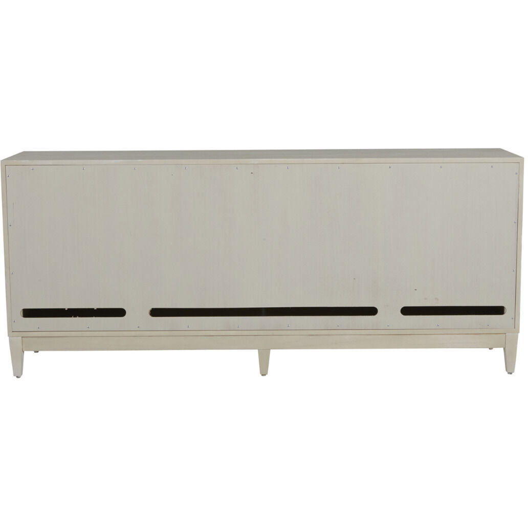 Tilden Cerused White / Antique Bronze / Antique Mirror Cabinet