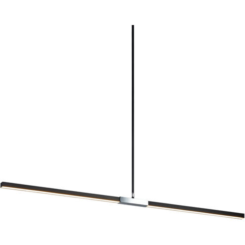 Lineare LED 1.25 inch Matte Black and Chrome Pendant Ceiling Light