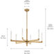 Sycara LED Champagne Bronze Chandelier Ceiling Light, 1 Tier Medium