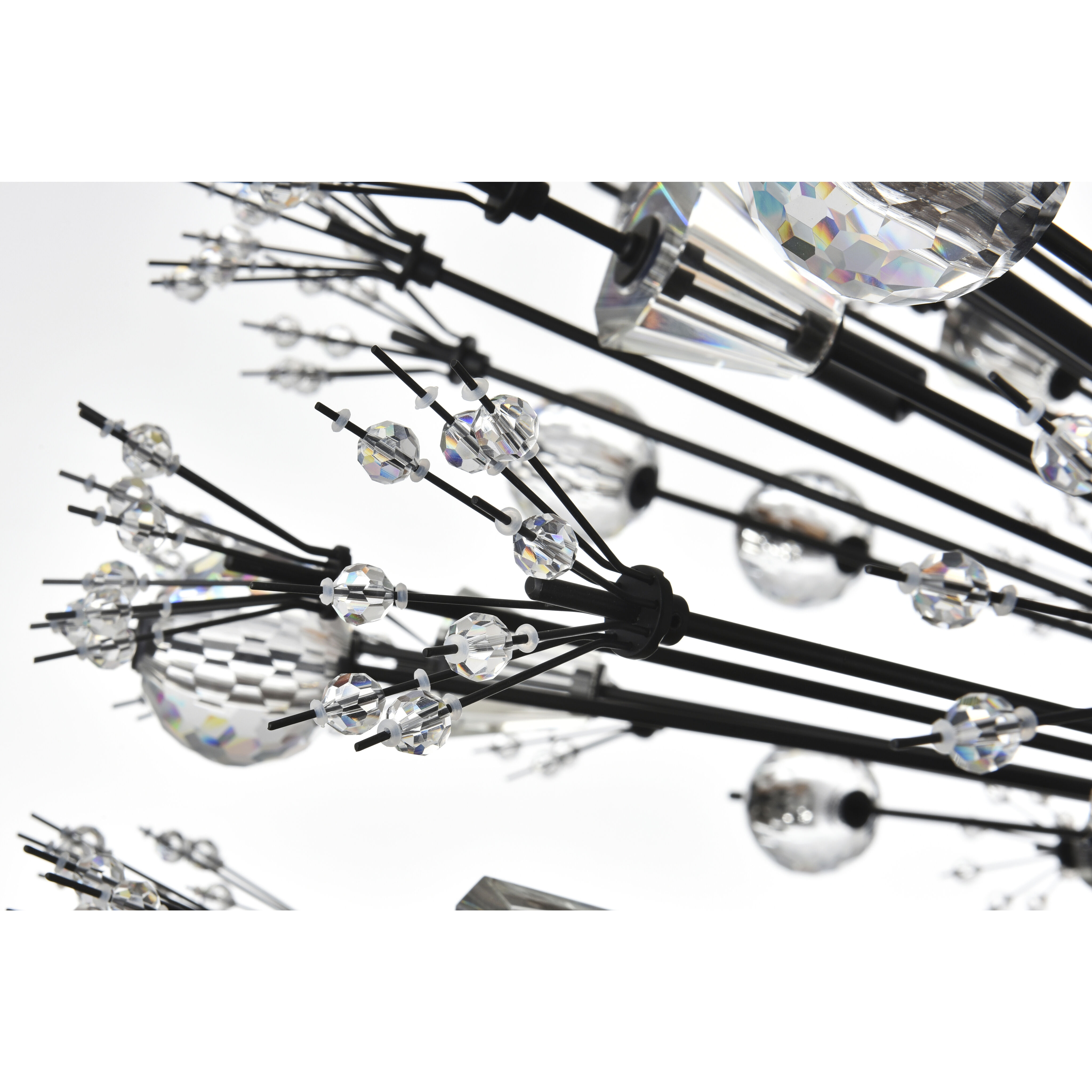 Vera 100 Light 25.5 inch Black Chandelier Ceiling Light