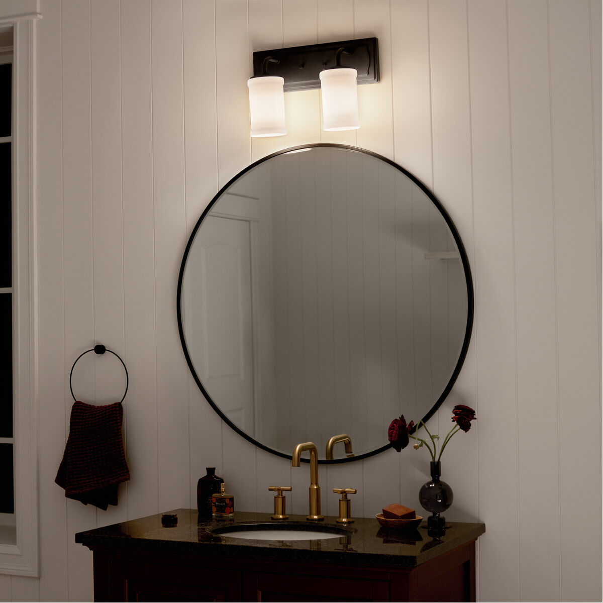 Homestead Vetivene 2 Light 15 inch Textured Black Vanity Light Wall Light, Vetivene