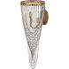 Lucien 3 Light 10.25 inch French Gold Leaf Wall Sconce Wall Light