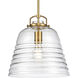 Current 1 Light 12 inch Satin Brass Pendant Ceiling Light