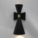 Ariel 1 Light 8 inch Matte Black Sconce Wall Light