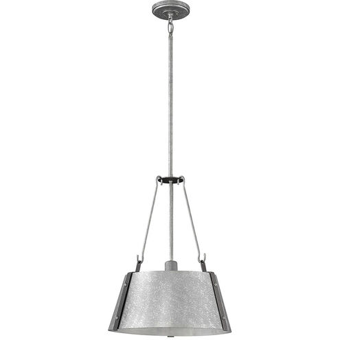 Cartwright 1 Light 15.25 inch Galvanized with Tumbled Aluminum Indoor Chandelier Ceiling Light