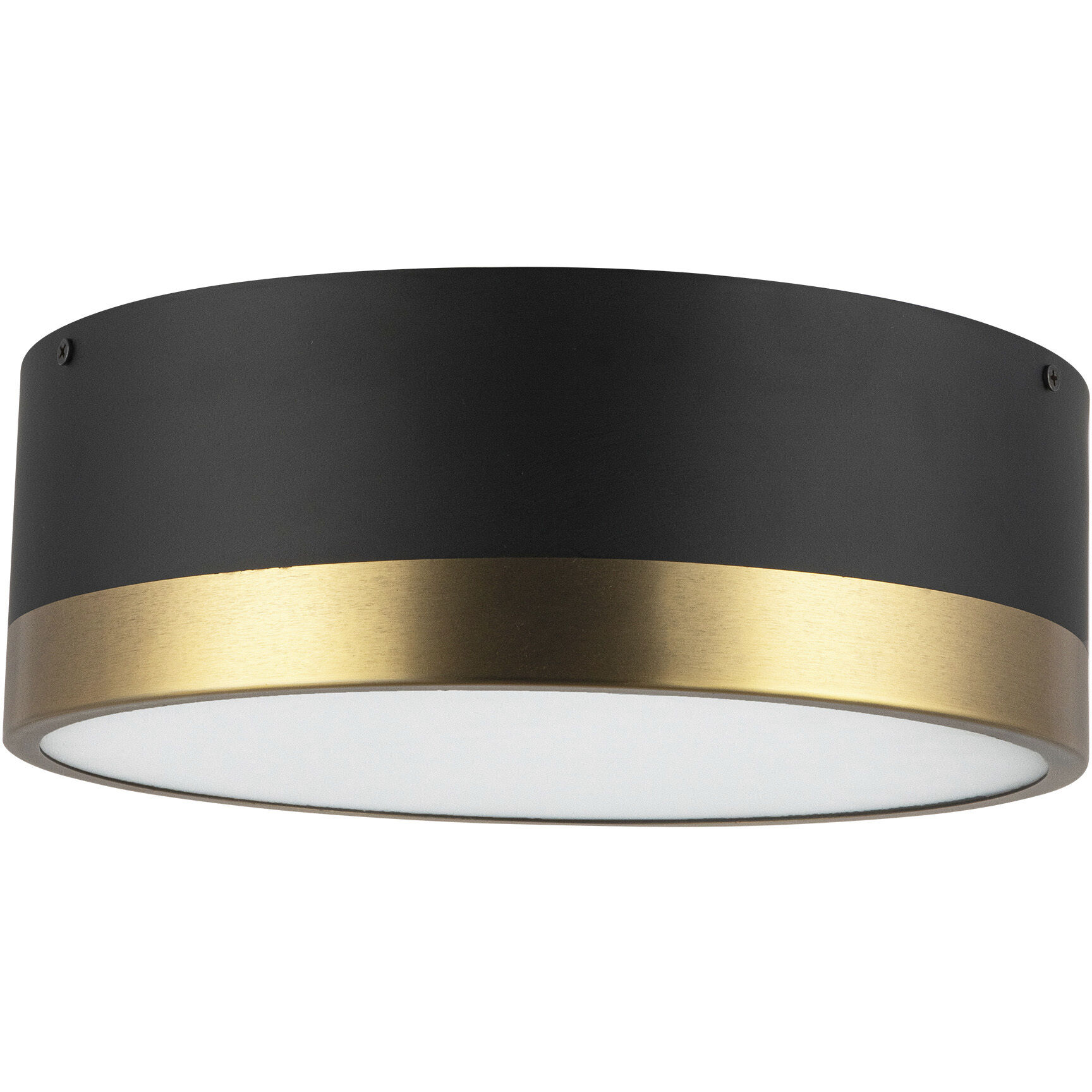 Alora Mood Brisbane 2 Light 12 inch Aged Gold/Matte Black Flush Mount Ceiling Light