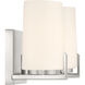 Mirelle 2 Light 16 inch Brushed Nickel Vanity Wall Light