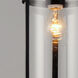 Sentinel 1 Light 7 inch Black Single Pendant Ceiling Light