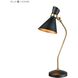 Virtuoso 29 inch 60 watt Black with Aged Brass Table Lamp Portable Light