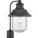 Weldon 1 Light 16 inch Textured Black Outdoor Post Lantern
