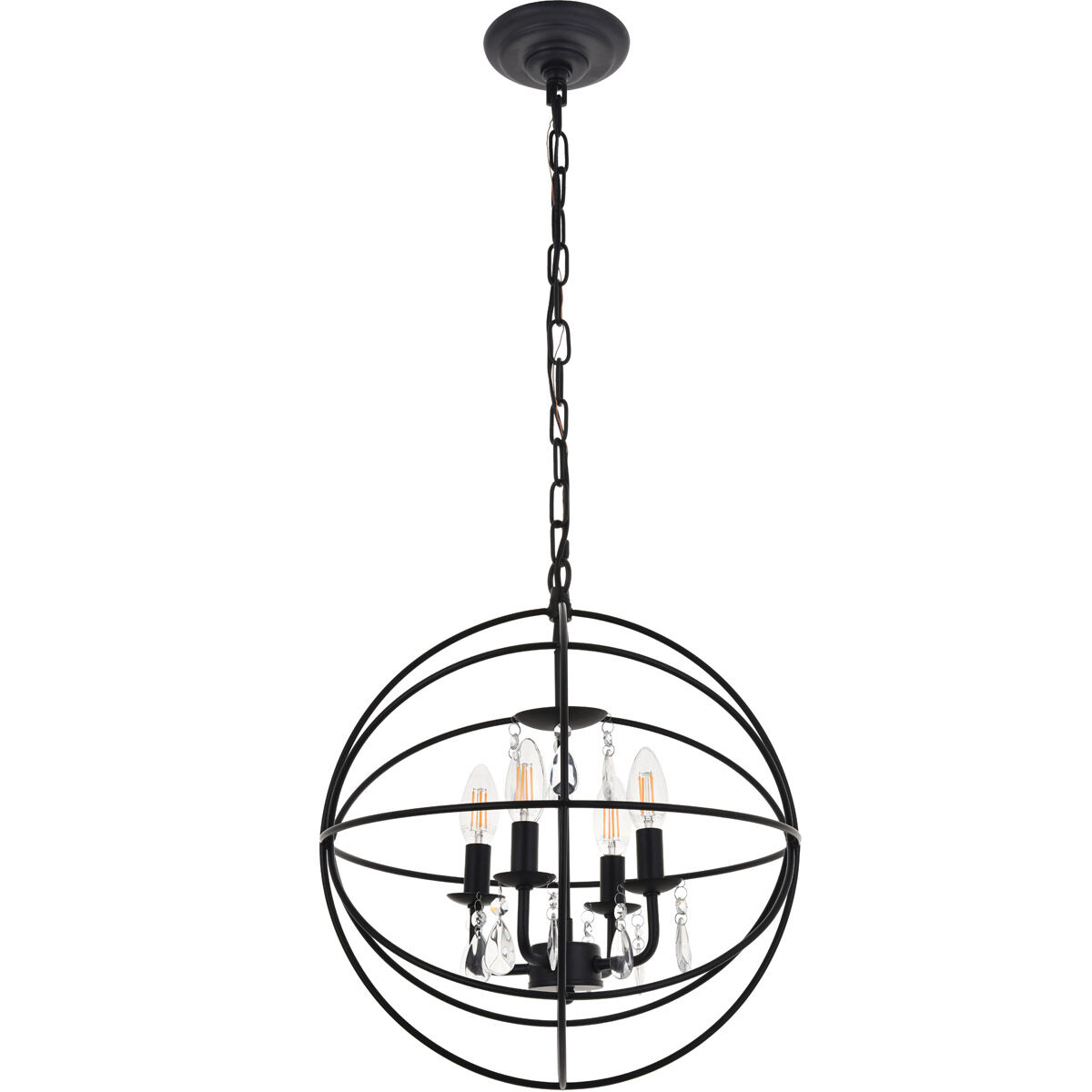 Wallace 4 Light 16 inch Matte Black Pendant Ceiling Light