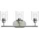 Reines 3 Light 22.75 inch Brushed Nickel Bath Vanity Wall Light