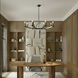 Goldie 8 Light 38 inch Blackened Polished Nickel Chandelier Ceiling Light