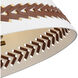 Brickell 3 Light 20 inch Matte White and Hazelnut Leather Pendant Ceiling Light