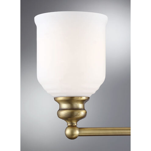 Melrose 3 Light 24 inch Warm Brass Bathroom Vanity Light Wall Light, Essentials
