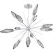 Rock Crystal LED Classic Silver Chandelier Ceiling Light, Starburst
